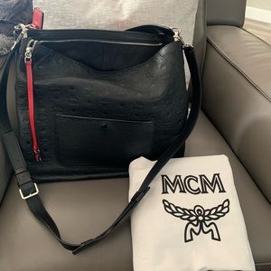 MCM Klara monogram large leather hobo bag